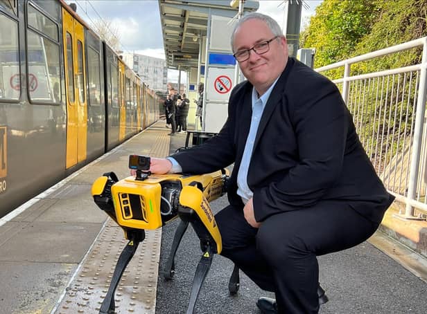 Professor John Murray and Bernard at University station, Sunderland.