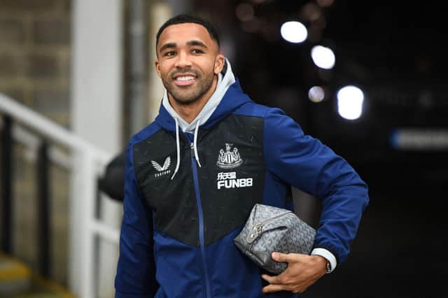 Callum Wilson arrives at St James's Park for the Norwich City game.