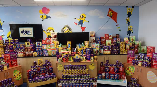 The Easter Eggs delivered to Sunderand Royal Hospital.