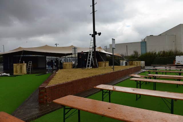 New seafront bar and street food venue The Dockyard is gearing up to open on Monday.