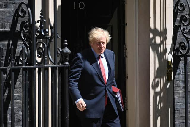 Prime Minister Boris Johnson leaves 10 Downing Street. Picture: Getty Images.