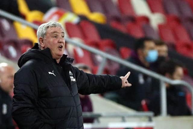 Steve Bruce on the touchline at Brentford.