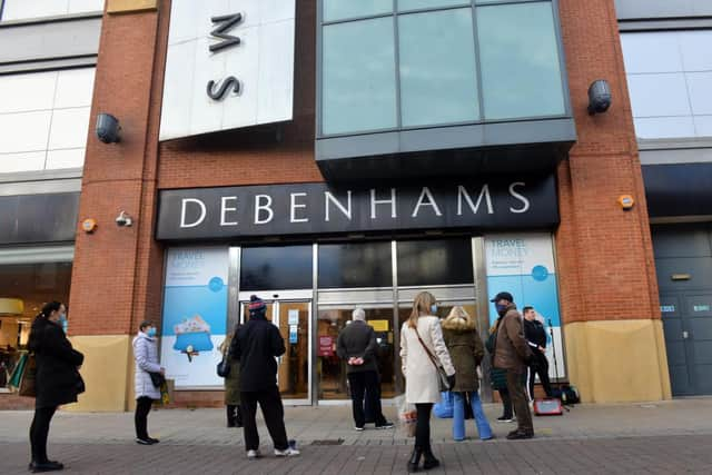 The Debenhams store in the Bridges, Sunderland, is among those at risk if the company cannot be saved.