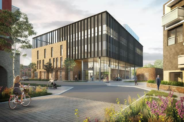 Artist's impression of the new Eye Hospital to be built at Riverside Sunderland.