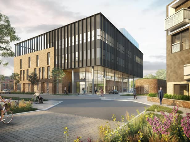 Artist's impression of the new Eye Hospital to be built at Riverside Sunderland.