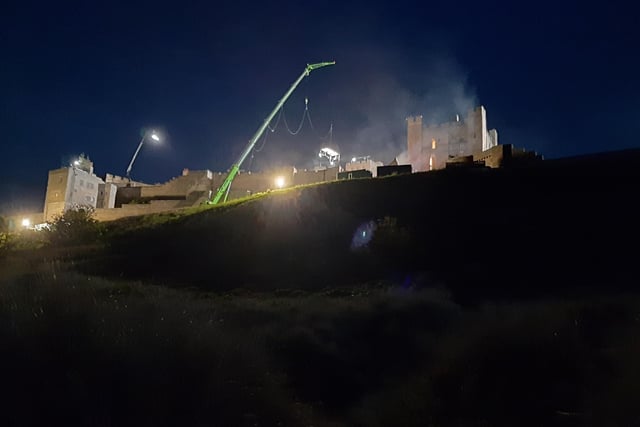 Late night filming at Bamburgh Castle.