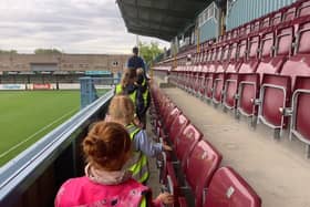 Children from Nurserytime South Shields enjoying their trip to the home of The Mariners.