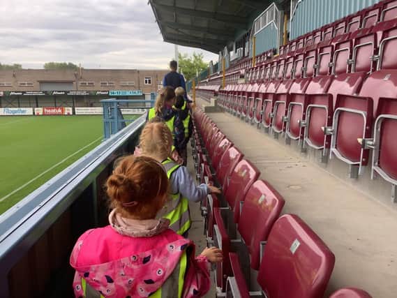 Children from Nurserytime South Shields enjoying their trip to the home of The Mariners.