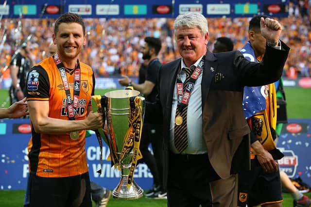 Alex Bruce and his father Steve at Hull City.