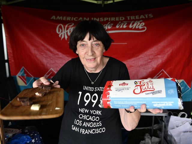 Shirley Bains sells her goodies from Stateside Treat Emporium.