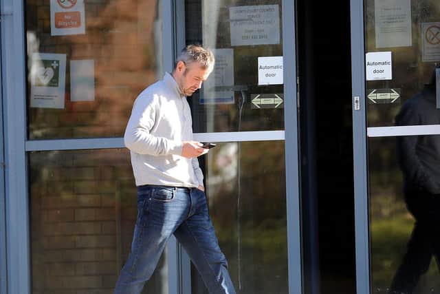 Kevin Hunter photographed outside of South Tyneside Magistrates Court. Picture by FRANK REID