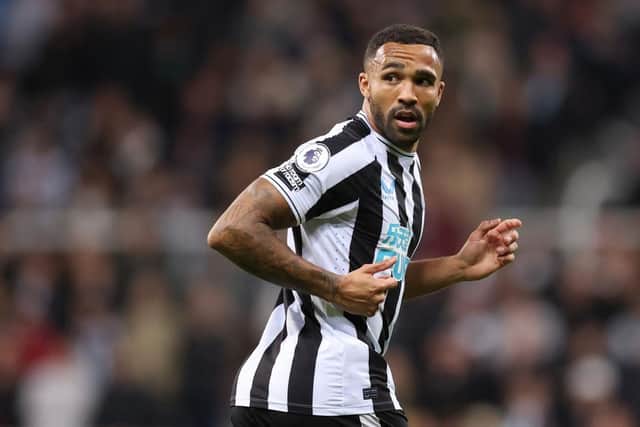 Callum Wilson of Newcastle United looks on during the Premier League match between Newcastle United and Everton FC at St. James Park on October 19, 2022 in Newcastle upon Tyne, England. (Photo by George Wood/Getty Images)