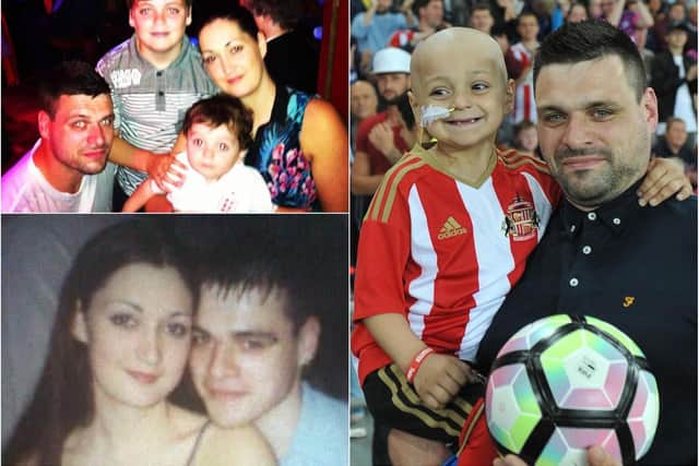 Gemma and Carl Lowery, pictured with their sons Bradley and Kieran. Pictures: Bradley Lowery Foundation
