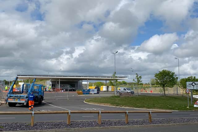 The Morrisons petrol station at Dalton Park.