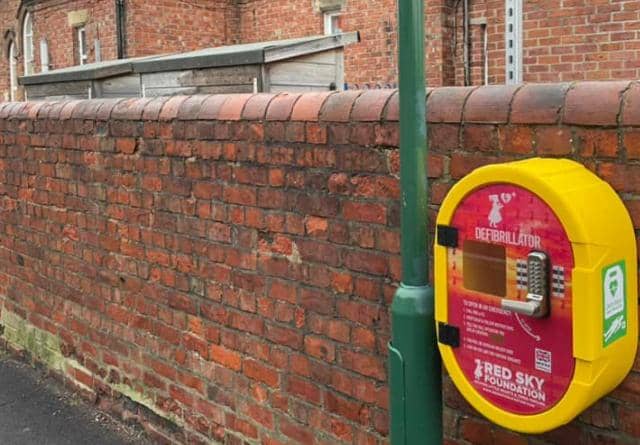 One of Red Sky Foundation's defibrillators