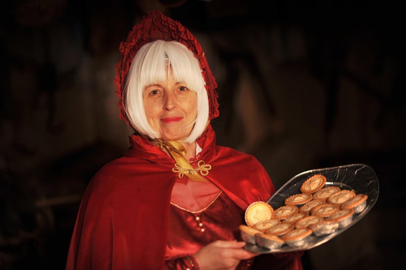 Linda Butler selling mince pies at the Maritime Experience Christmas event in 2015.