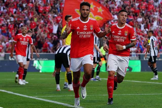 Goncalo Ramos scored for Benfica against Newcastle United in pre-season  (Photo by Gualter Fatia/Getty Images)
