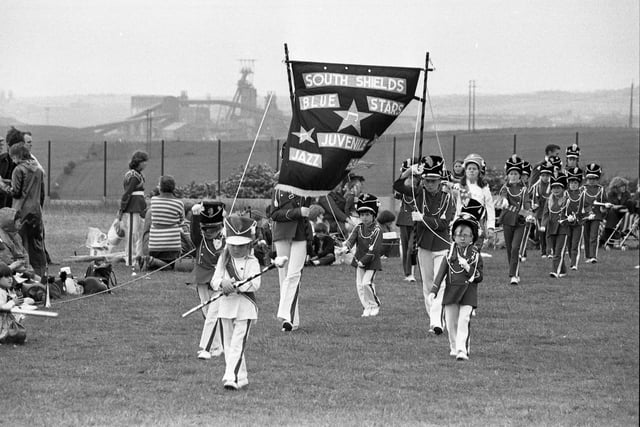 South Shields Blue Stars were pictured taking part in the Easington Colliery Juvenile Jazz bands display 44 years ago.