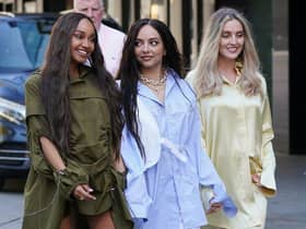 Jade Thirlwall, pictured with bandmates Leigh-Anne Pinnock (l) and Perrie Edwards (r).