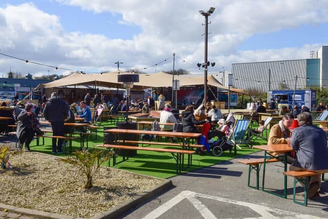 The Dockyard features live music and street food.