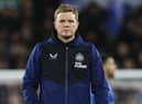 Newcastle United head coach Eddie Howe at Goodison Park.