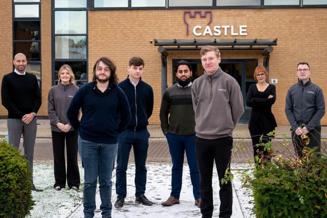 Staff and apprentices at Hebburn building firm Castle.