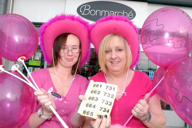 Staff from the Bon Marche store in the Viking Centre in Jarrow held a raffle day to raise money for the fight against Breast Cancer in 2009.