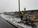 Some snow has been settling as temperatures dip.