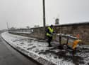 Some snow has been settling as temperatures dip.