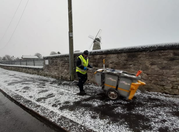 Some snow has been settling as temperatures dip.