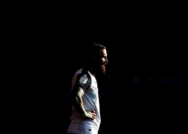 Marcus Maddison of Bolton Wanderers looks on during the Sky Bet League Two match between Southend United and Bolton Wanderers at Roots Hall on February 20, 2021 in Southend, England.