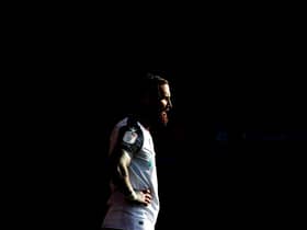 Marcus Maddison of Bolton Wanderers looks on during the Sky Bet League Two match between Southend United and Bolton Wanderers at Roots Hall on February 20, 2021 in Southend, England.