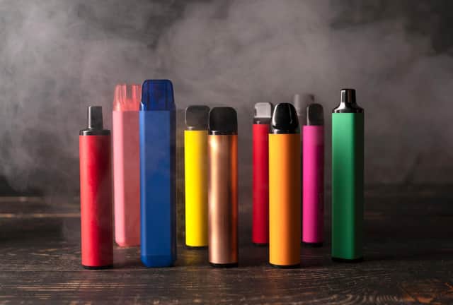 The concept of modern smoking, vaping and nicotine.