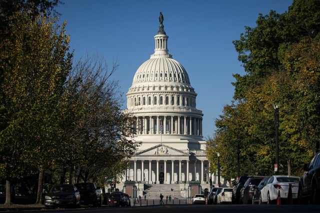 The US Capitol is seen in the morning on November 4, 2020 in Washington, DC. The nation awaits the results of a historic presidential election between President Donald Trump and his Democratic challenger, former Vice President Joe Biden with swing states still too close to call. (Photo by Al Drago/Getty Images)