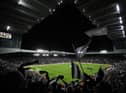 Fans of Newcastle United show their support during the Carabao Cup Quarter Final match between Newcastle United and Leicester City at St James' Park on January 10, 2023 in Newcastle upon Tyne, England. (Photo by George Wood/Getty Images)