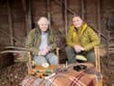 Sir David Attenborough (left) speaking to the presenter Chris Packham for Winterwatch. (Photo credit: BBC/PA Wire)