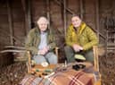 Sir David Attenborough (left) speaking to the presenter Chris Packham for Winterwatch. (Photo credit: BBC/PA Wire)