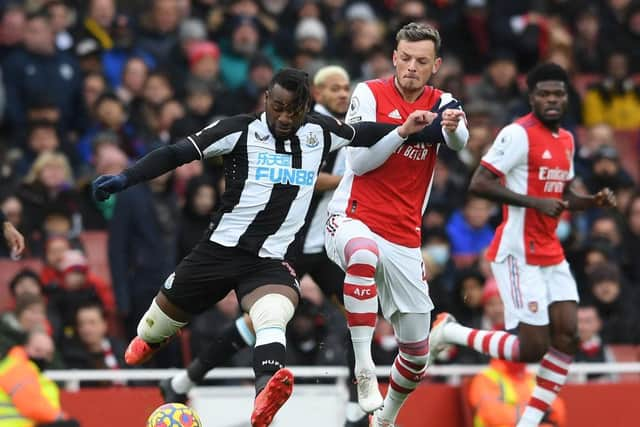 Emmanuel Petit has tipped Arsenal to sign Allan Saint-Maximin (Photo by David Price/Arsenal FC via Getty Images)