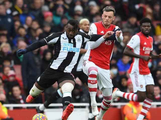 Emmanuel Petit has tipped Arsenal to sign Allan Saint-Maximin (Photo by David Price/Arsenal FC via Getty Images)