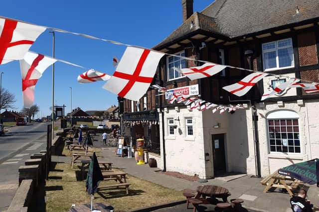 The Marsden Inn is flying the flag for St George's Day.