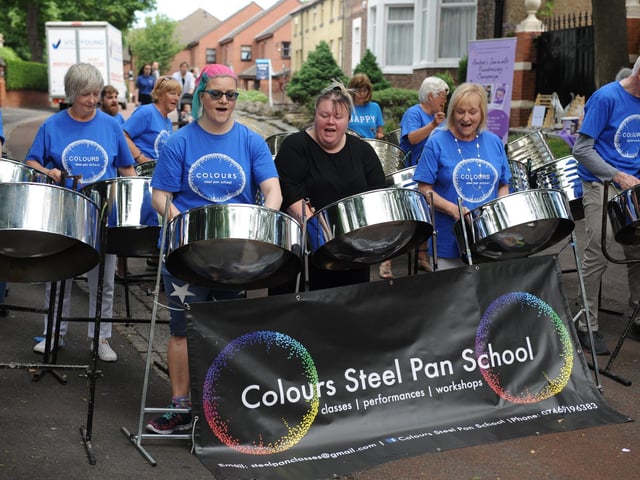 Colour Steel Pan School bringing the party to Westoe Village Fete.