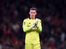 Manchester United's Dean Henderson has been heavily-linked with a move to Newcastle this summer (Photo by OLI SCARFF/AFP via Getty Images)