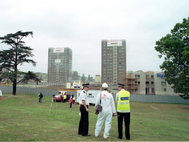 14-storey Niddrie tower blocks Teviotbank House and Tweedsmuir refused to collapse after explosions were detonated in September 1991. Leeds-based Controlled Demolition had to come back eight hours later and push the buildings over using a hydraulic jib.