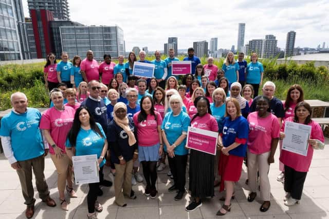 usan from South Shields joined cancer campaigners from across the country at an event in London this