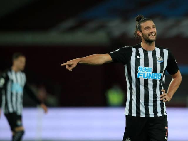 Newcastle United striker Andy Carroll.  (Photo by ADAM DAVY/POOL/AFP via Getty Images)
