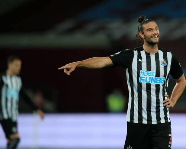 Newcastle United striker Andy Carroll.  (Photo by ADAM DAVY/POOL/AFP via Getty Images)