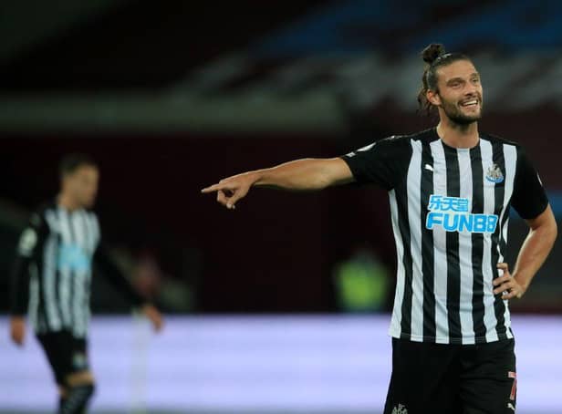 Newcastle United striker Andy Carroll.  (Photo by ADAM DAVY/POOL/AFP via Getty Images)