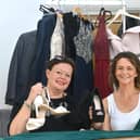 Paula Fowler, left and Melanie Munroe have launched their prom appeal to raise funds for Cancer Research UK. Image, Sunderland Echo.
