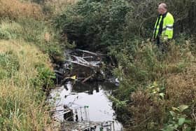 Environment Agency workers recovered 18 shopping trolleys from the River Don in Boldon.