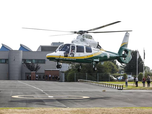 The Great North Air Ambulance Service was called to South Shields today
Photo supplied by GNAAS